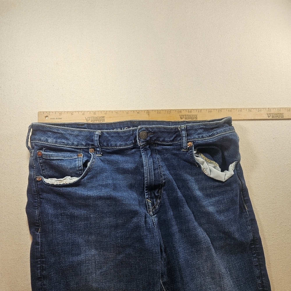 American Eagle AirFlex+ Bootcut Jeans 38x30 Blue Stretch - Picture 5 of 9